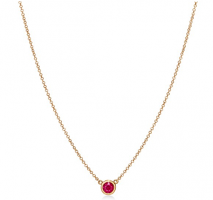Pendente em ouro 18k com um rubi