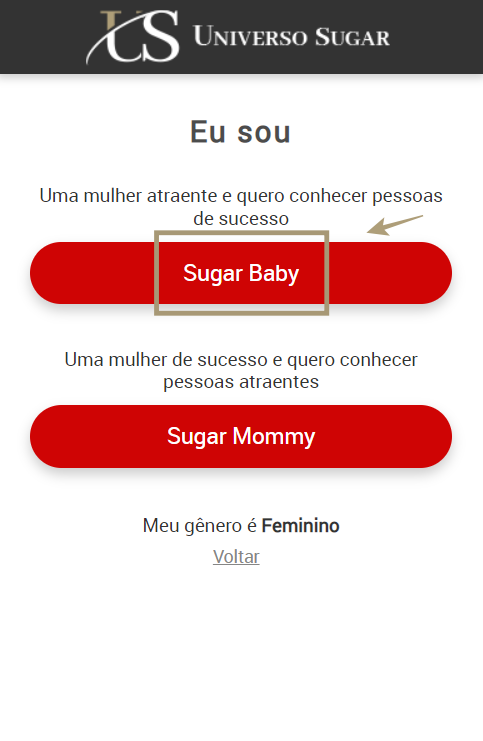cadastro Universo Sugar