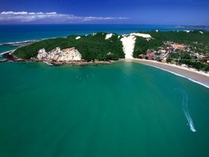 Vista aérea de praia em Natal