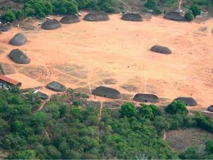 Imagem aérea do parque indígena do Xingú