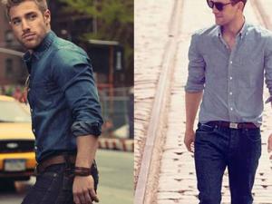 homens com camisas em tons diferentes
